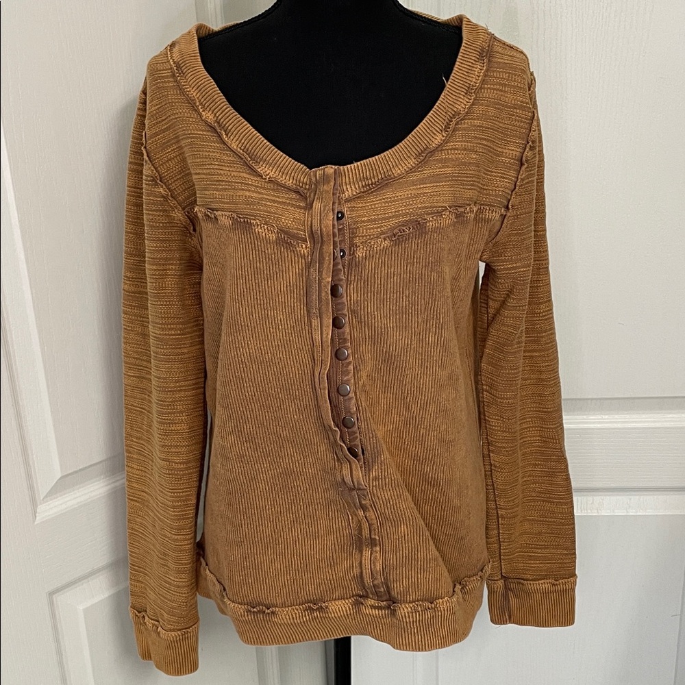 We The Free thermal top size L Free People rust layering travel
